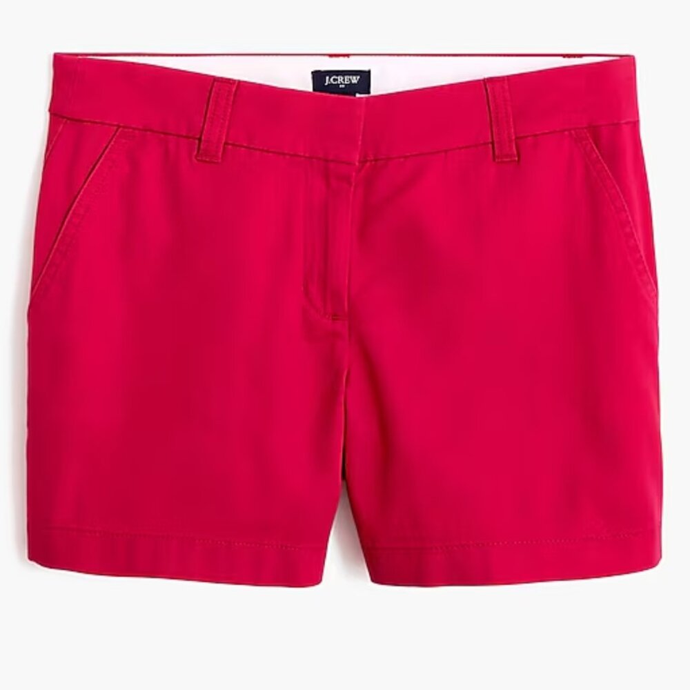 J. Crew Scarlet Berry 5" Classic Chino Short/NWT/4